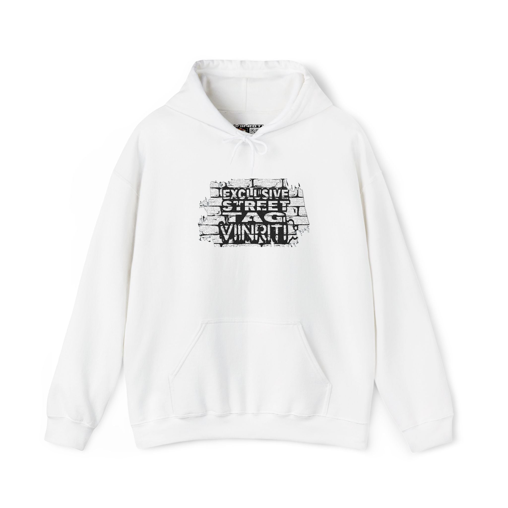 VIINRITI Exclusive Hoodie — Grunge Script 'United' Brick Wall Graphic
