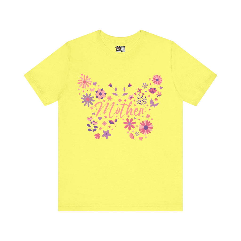 Butterfly Mother T-Shirt,Tee for Mom, Floral Gift, Birthday Present, Mother's Day Apparel, Cute Butterfly Design