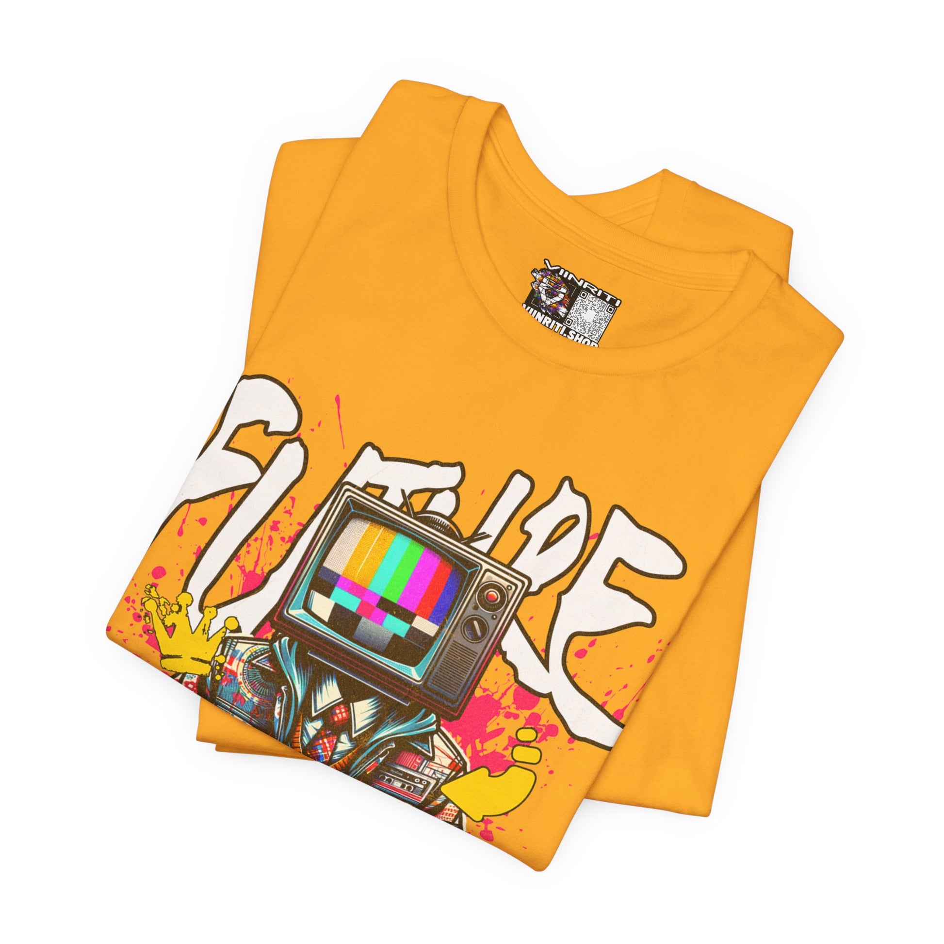""""" VIINRITI  EXCLUSIVE Retro TV Robot Graphic Tee — "Vibe In Reset" Streetwear T-Shirt