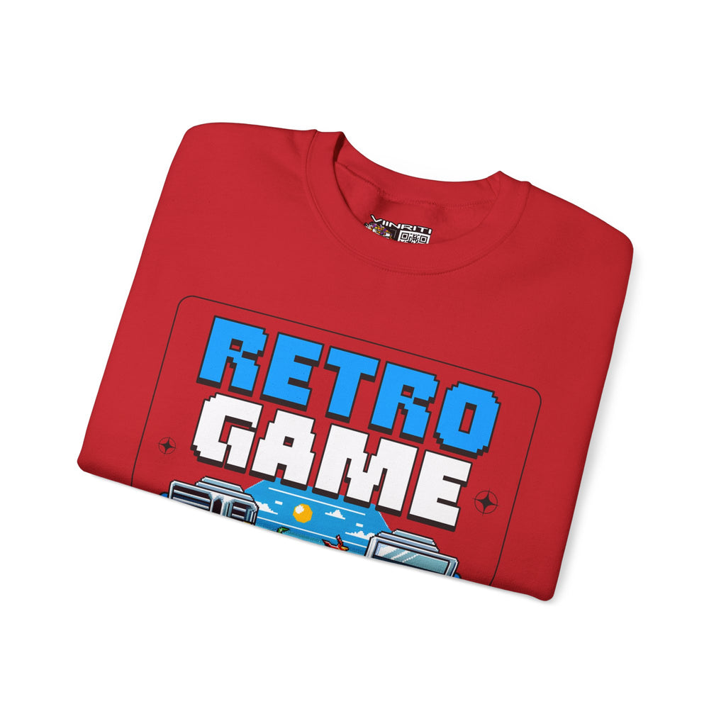 Retro Game Sweatshirt — Vintage 8-Bit Arcade Graphic Crewneck