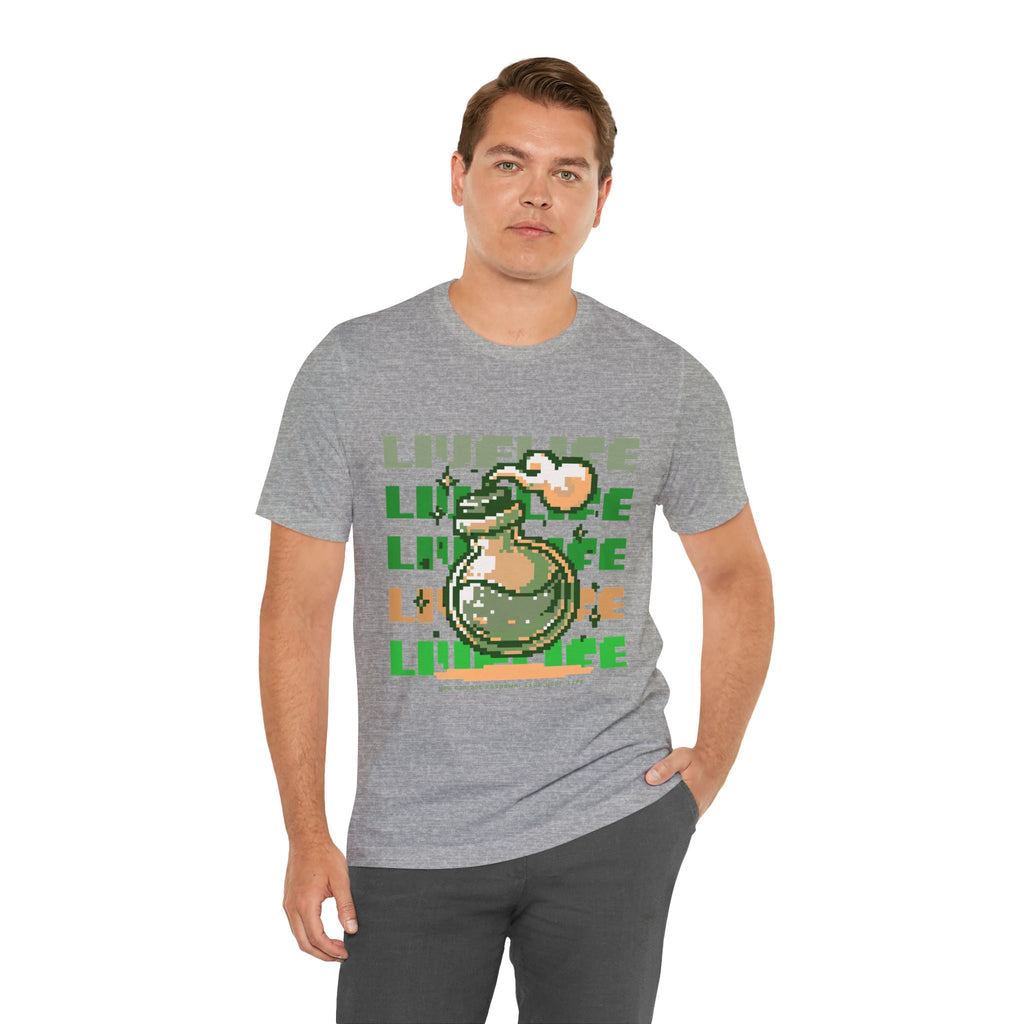 Live Life Pixel Frog Graphic Tee — Retro Gaming Nature T-Shirt