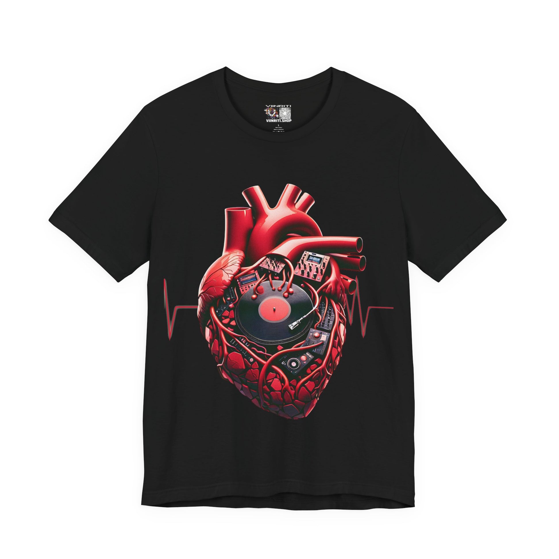 Heart Beat Vinyl Tee — Anatomical Heart Record T-Shirt