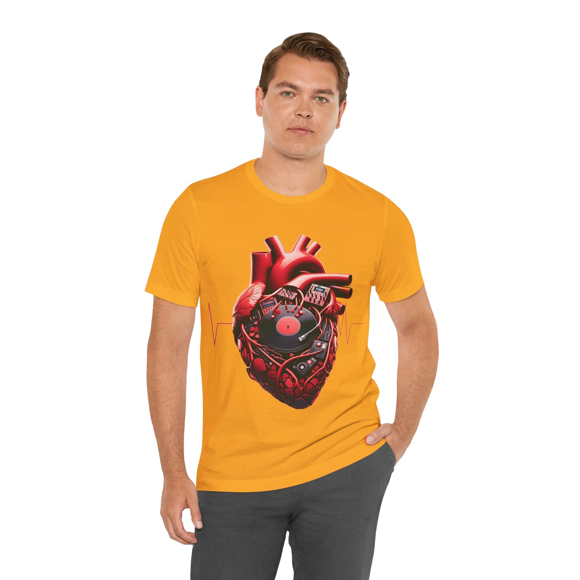 Heart Beat Vinyl Tee — Anatomical Heart Record T-Shirt
