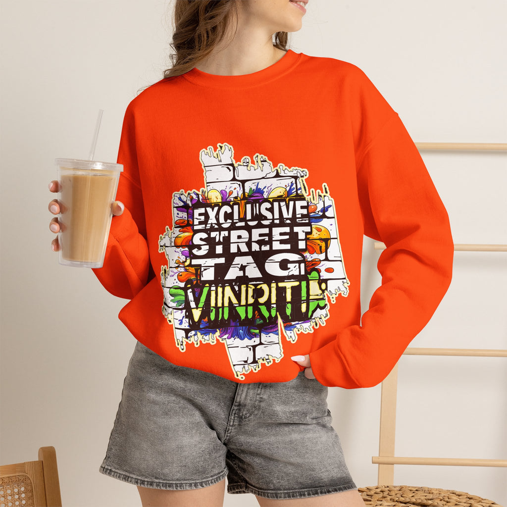 VIINRITI EXCLUSIVE Graffiti 'Exclusive Street Tag' Crewneck Sweatshirt