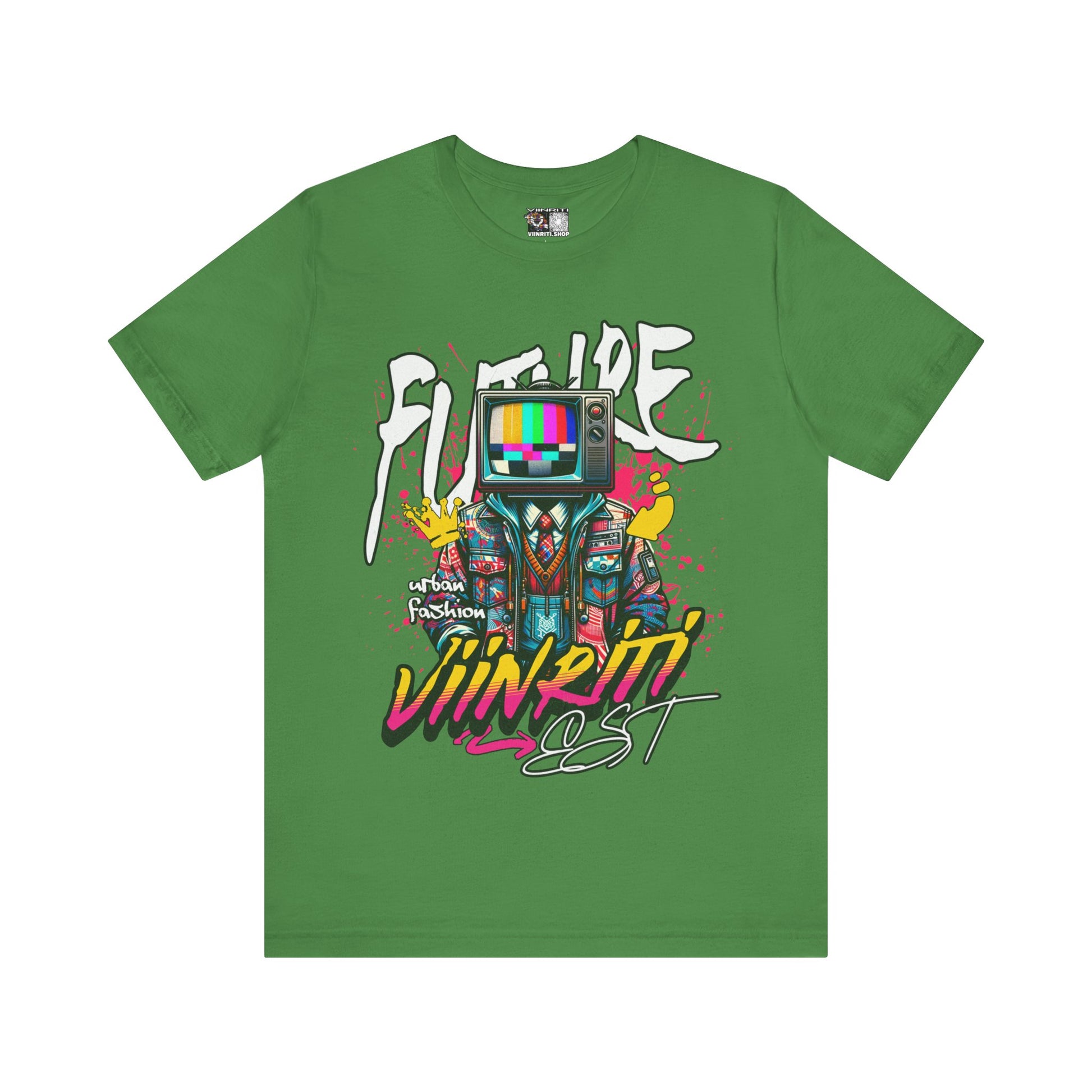 """"" VIINRITI  EXCLUSIVE Retro TV Robot Graphic Tee — "Vibe In Reset" Streetwear T-Shirt