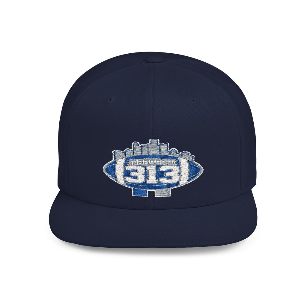 313 football Flat Bill Snapback