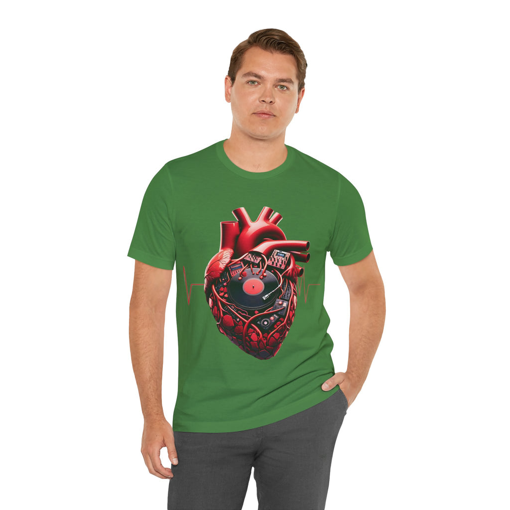 Heart Beat Vinyl Tee — Anatomical Heart Record T-Shirt