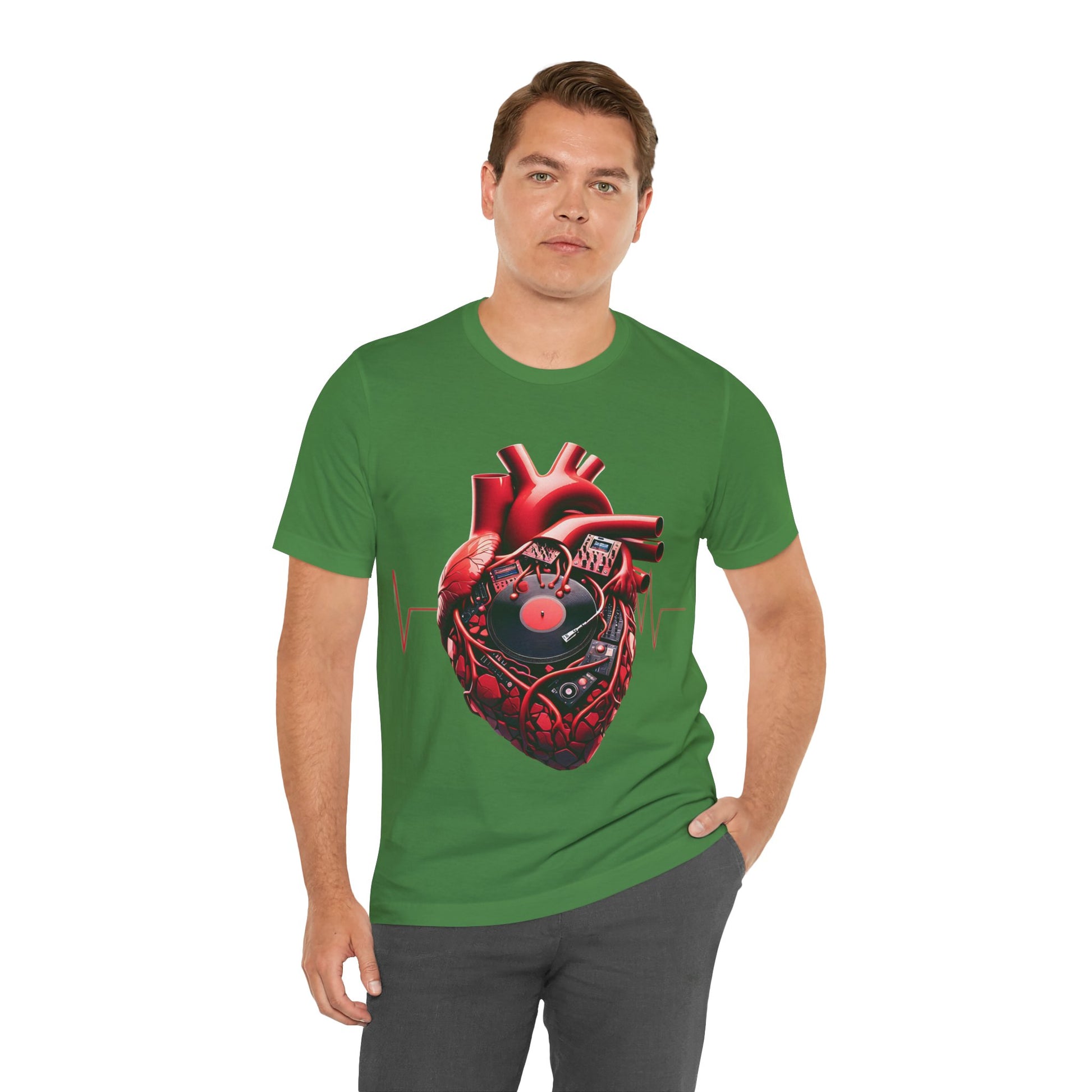 Heart Beat Vinyl Tee — Anatomical Heart Record T-Shirt