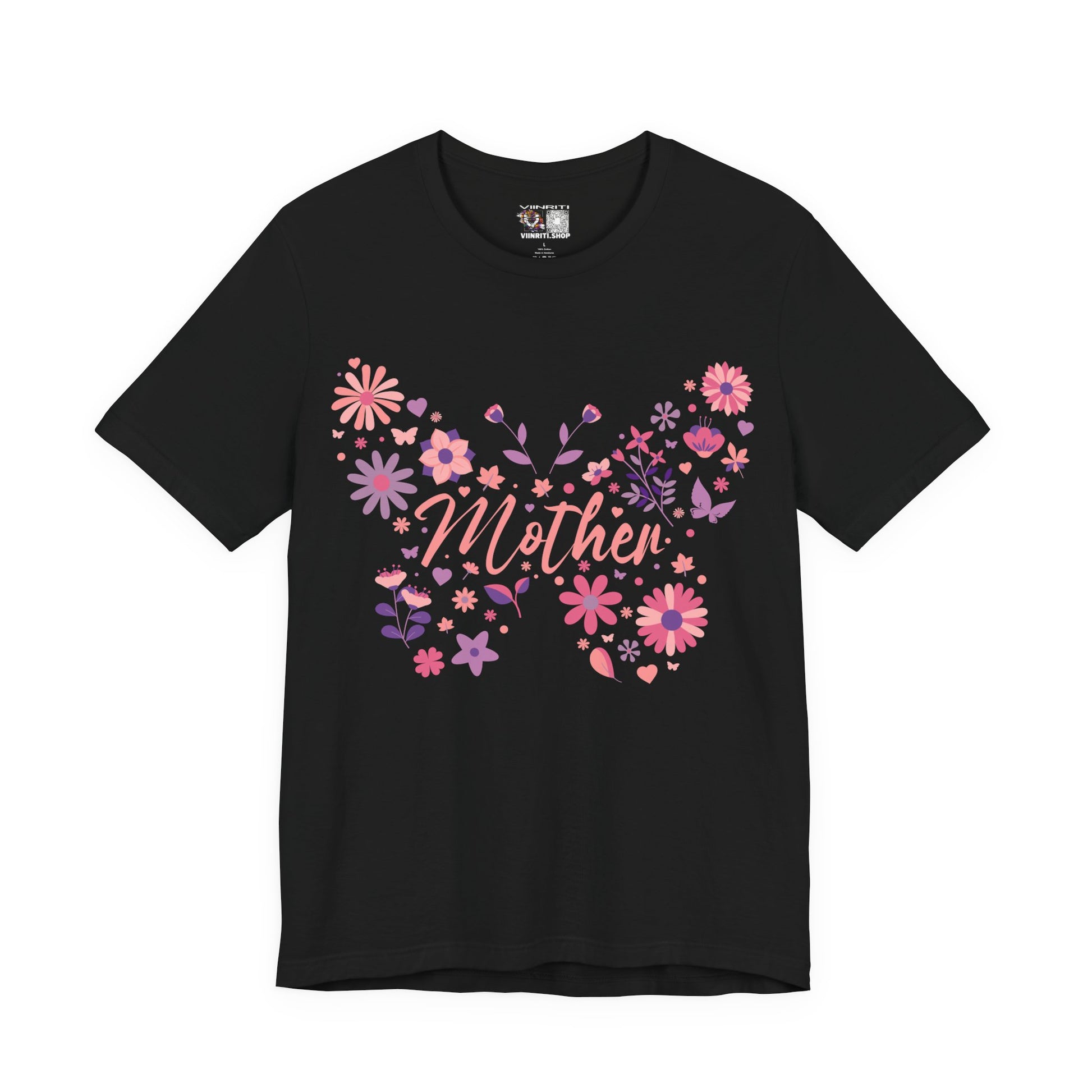 Butterfly Mother T-Shirt,Tee for Mom, Floral Gift, Birthday Present, Mother's Day Apparel, Cute Butterfly Design