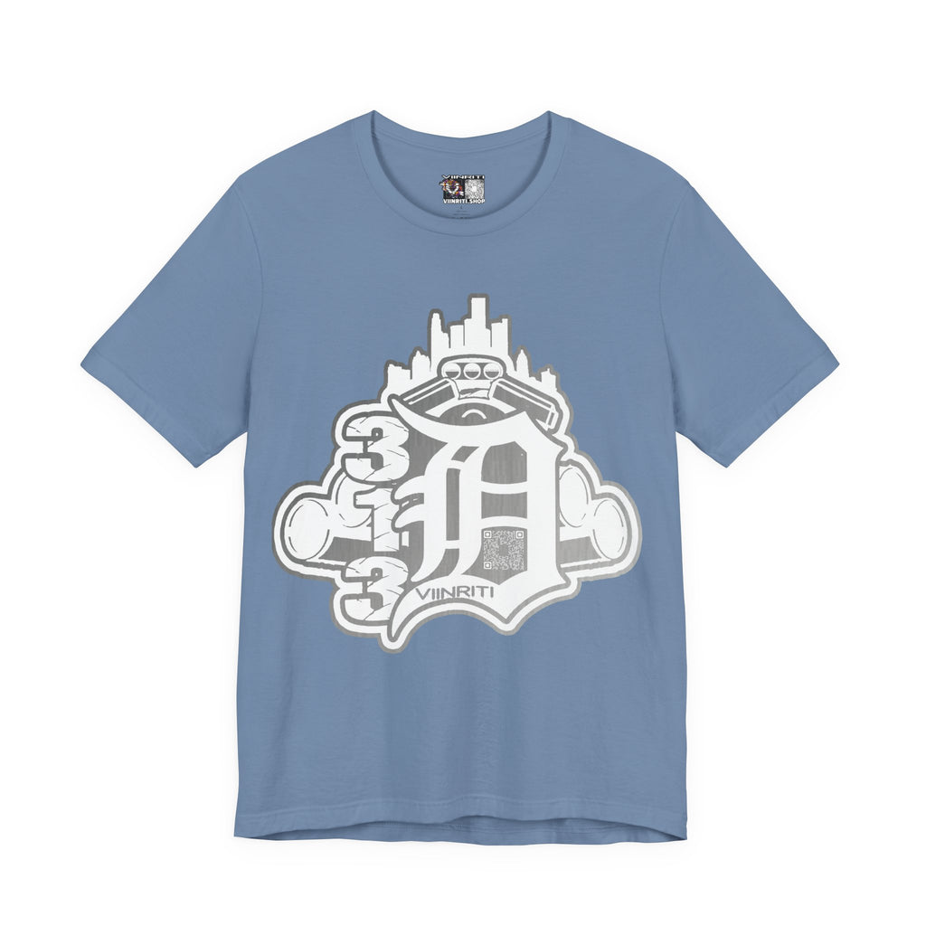 Detroit Vintage Logo T-Shirt — D City Skyline Emblem