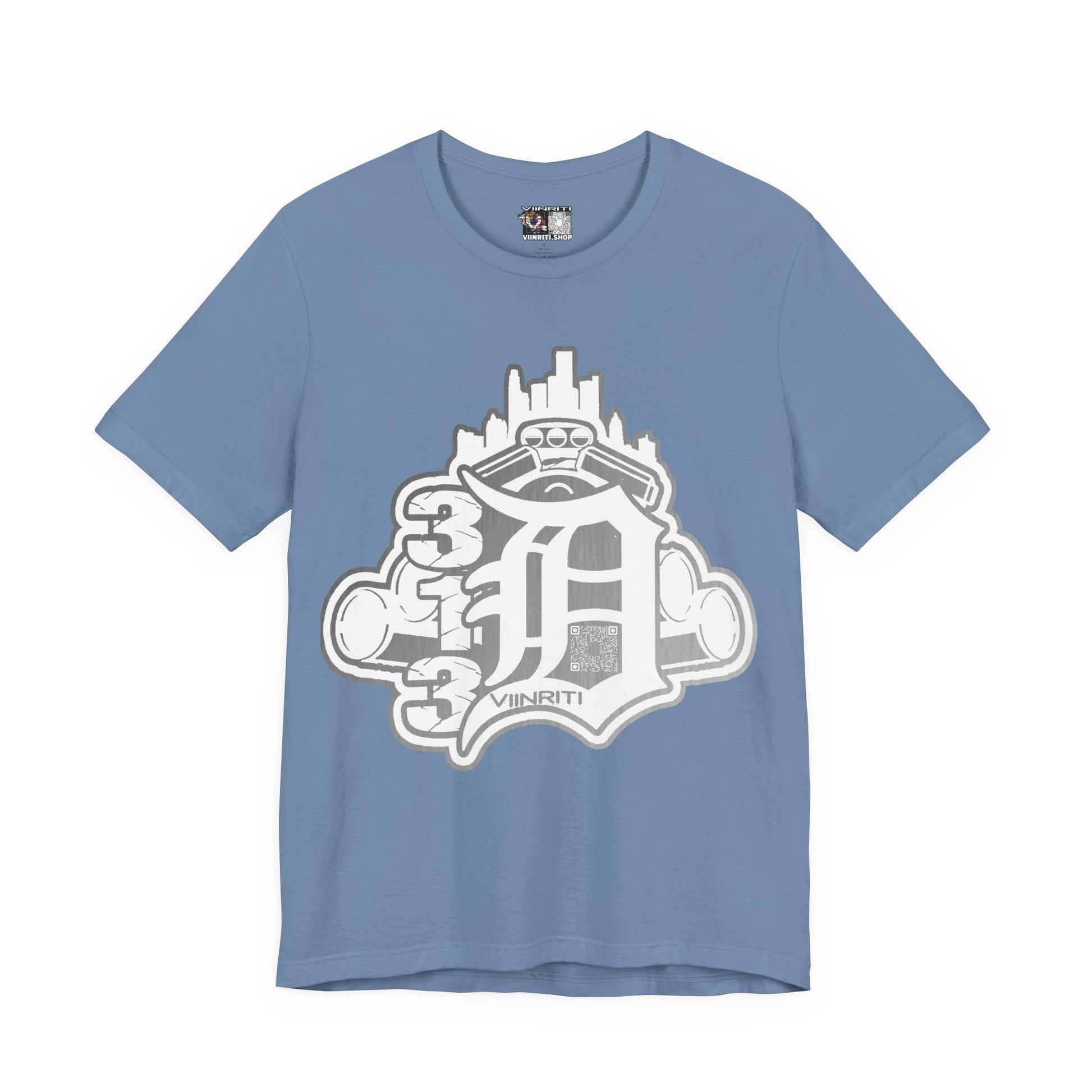 Detroit Vintage Logo T-Shirt — D City Skyline Emblem