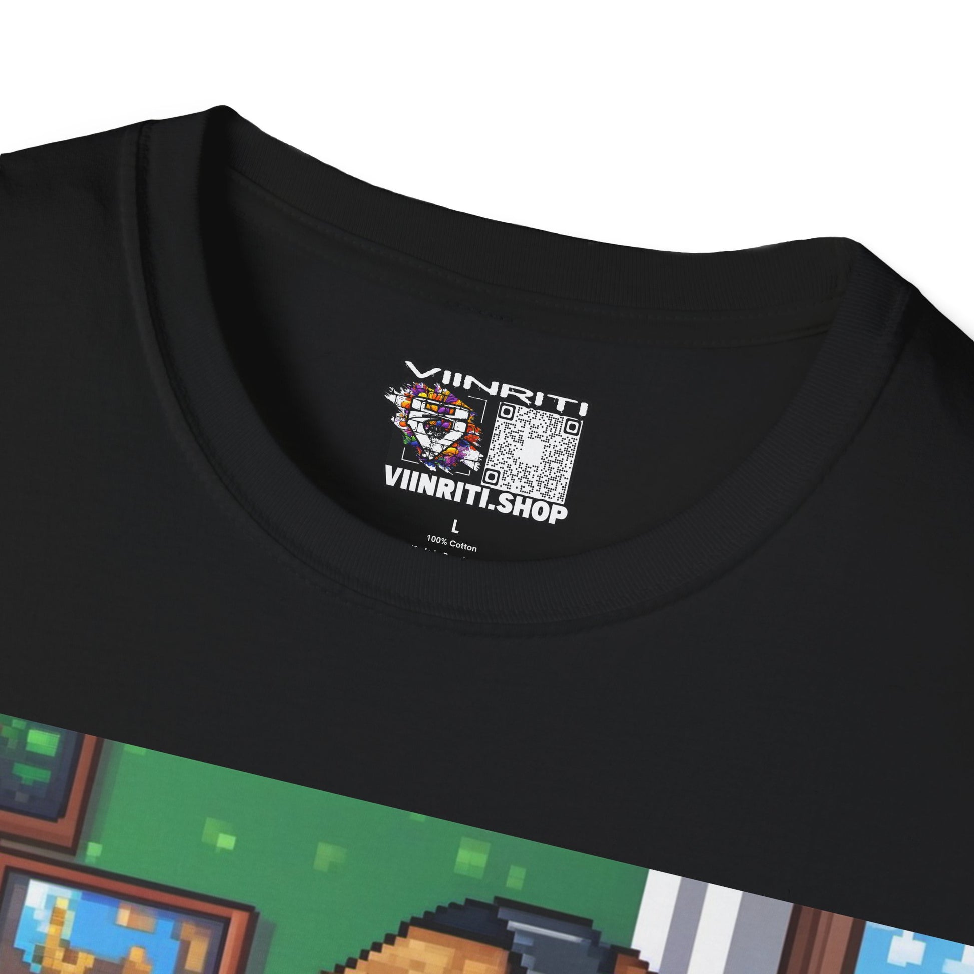 Girl Gamer Here Pixel Art T-Shirt — Retro Gaming Tee for Female Gamers