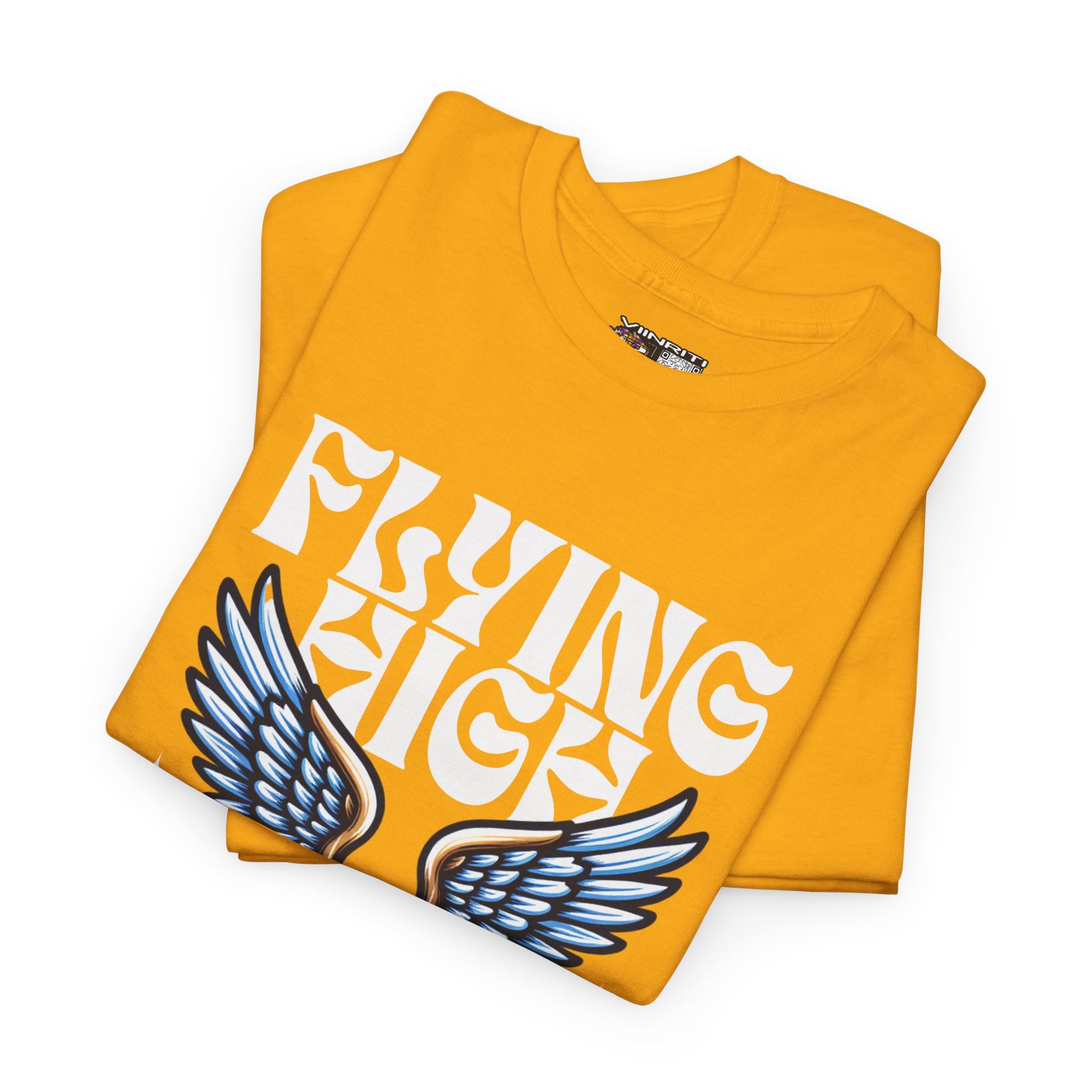 ""Flying High Knowledge T-Shirt — Vintage Winged Book Graphic Tee