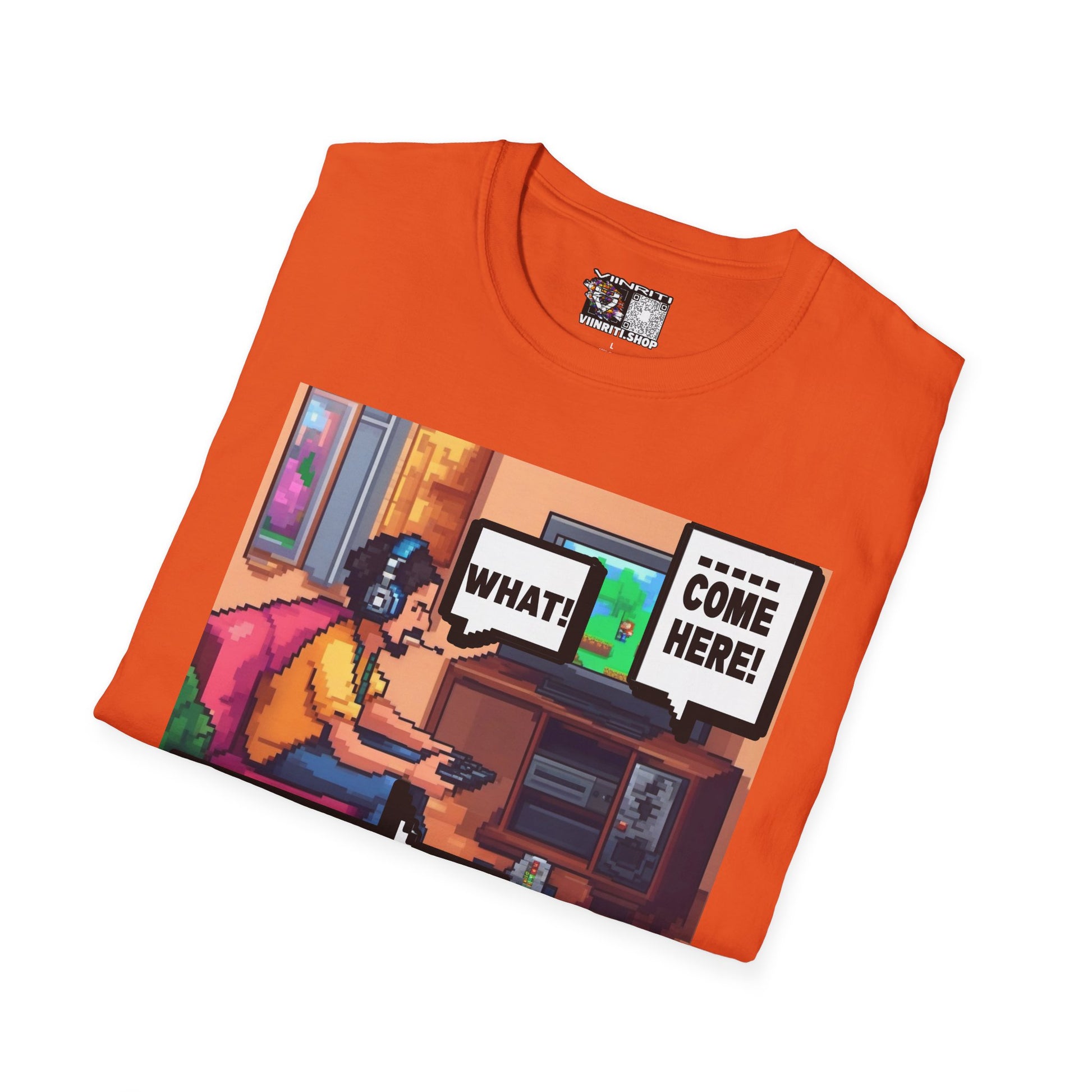 Gamer Comic T-Shirt — “I’m Trying to Play the Game” Pixel Art Tee