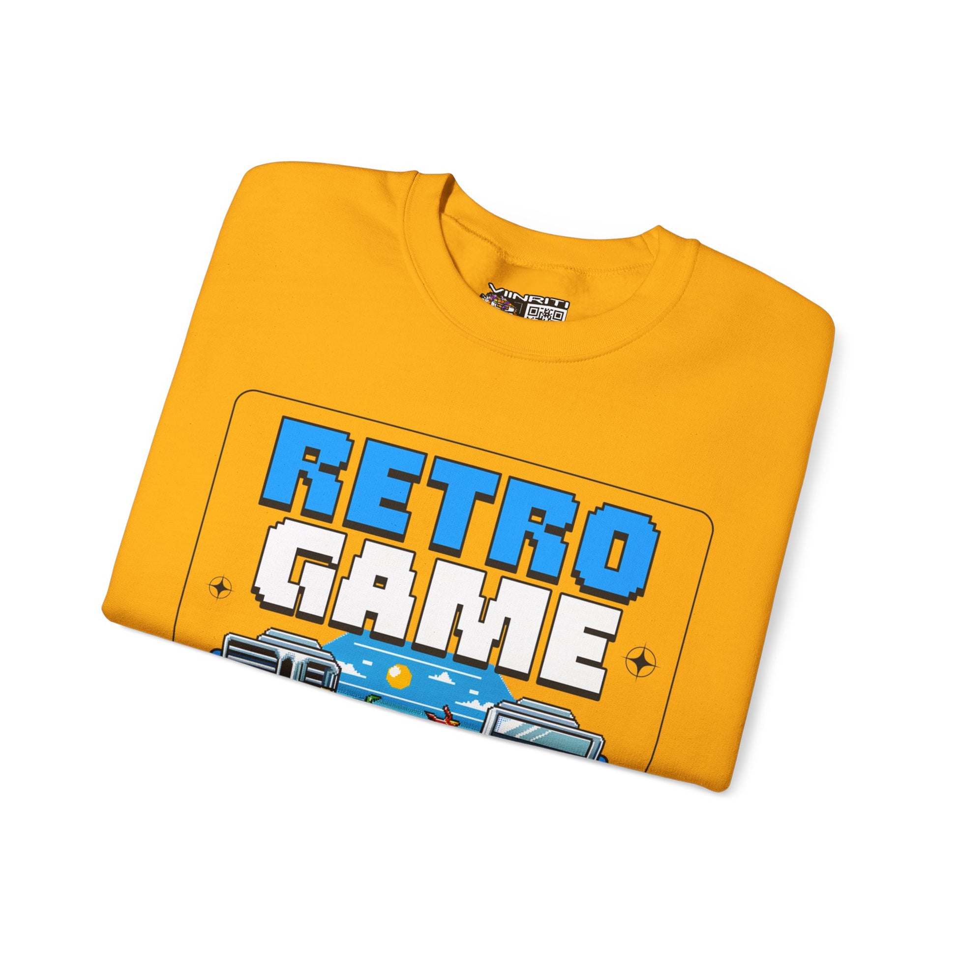 Retro Game Sweatshirt — Vintage 8-Bit Arcade Graphic Crewneck