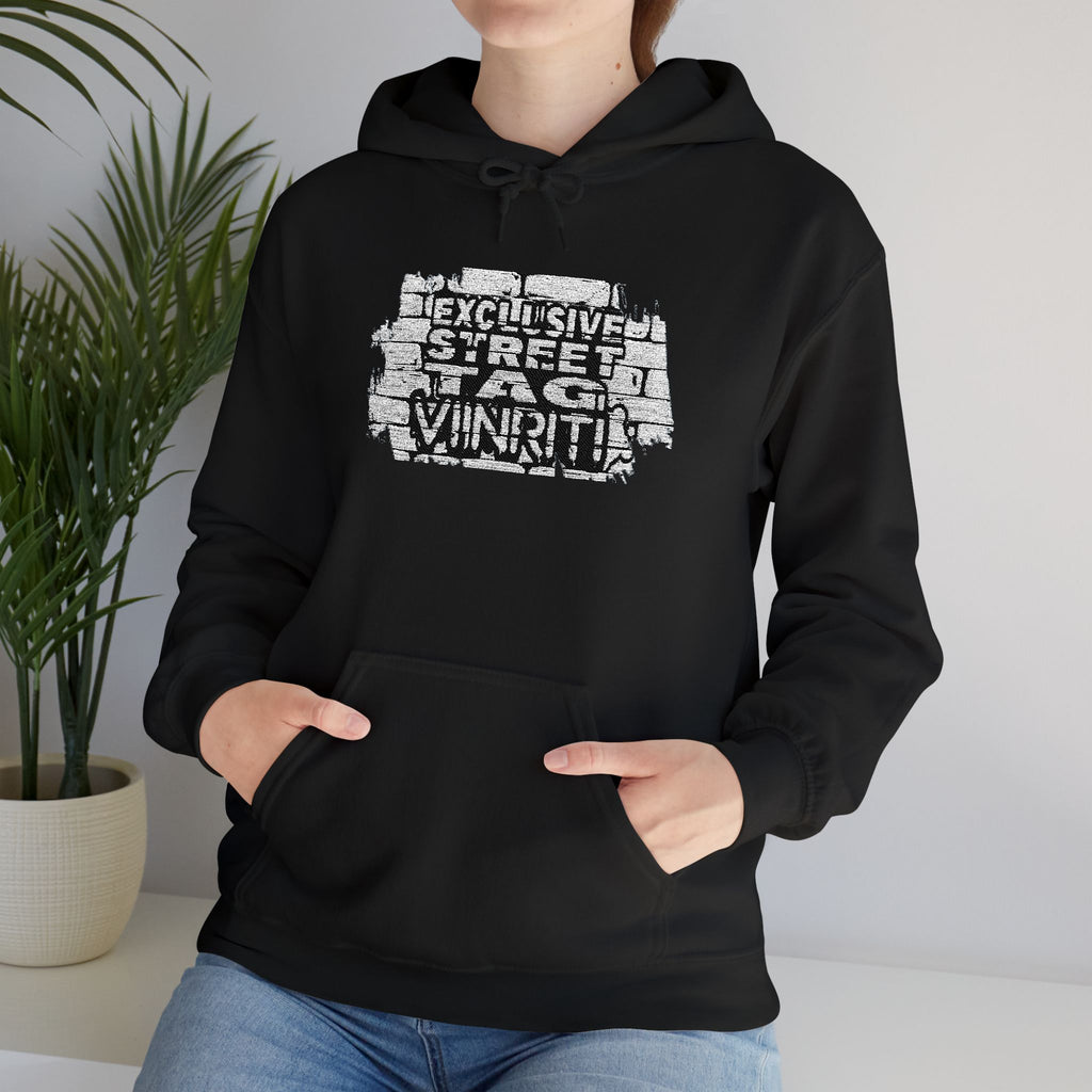 VIINRITI Exclusive Hoodie — Grunge Script 'United' Brick Wall Graphic