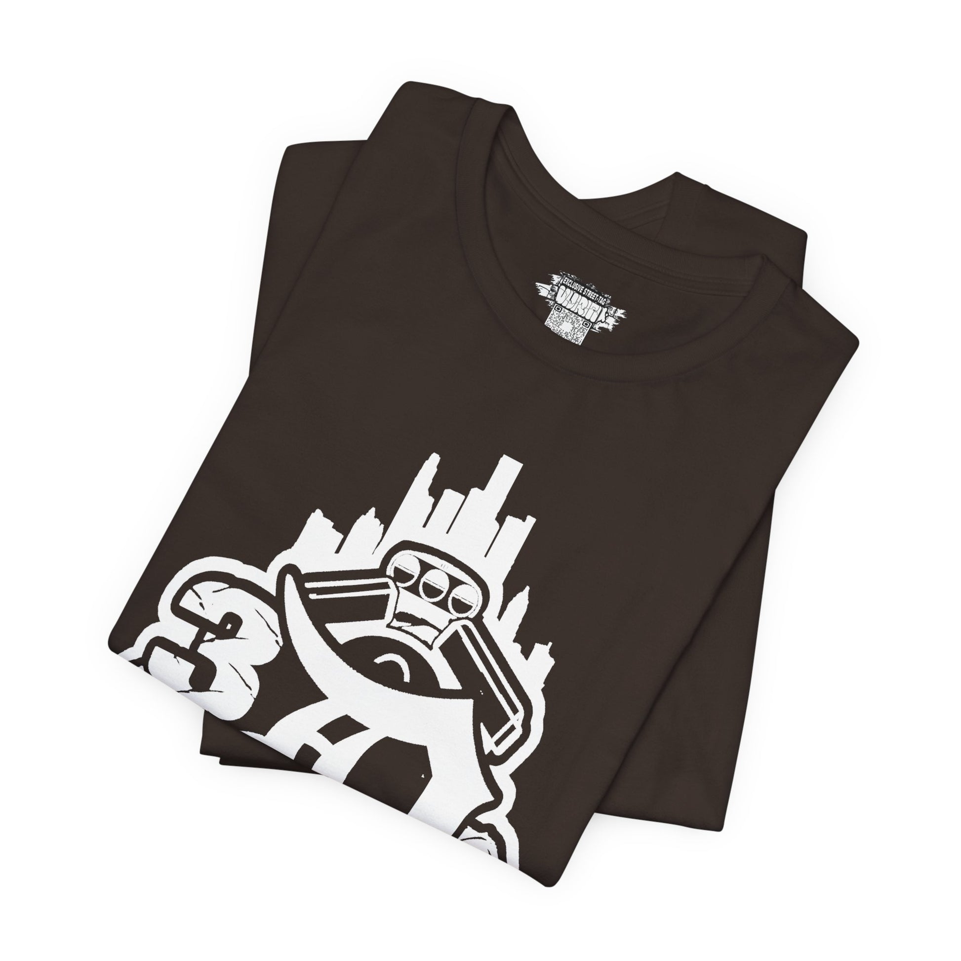 Detroit D Monochrome Tee — City Skyline & Motor Graphic T-Shirt