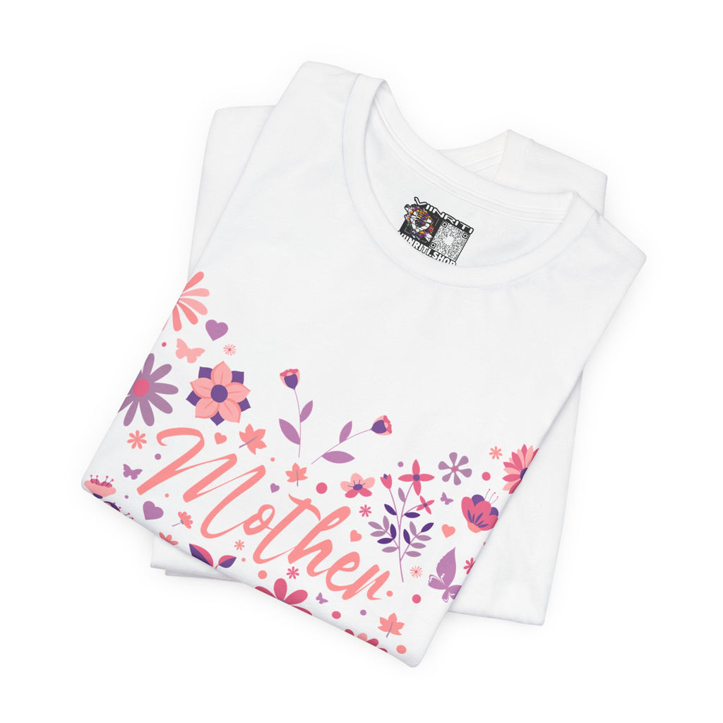 Butterfly Mother T-Shirt,Tee for Mom, Floral Gift, Birthday Present, Mother's Day Apparel, Cute Butterfly Design