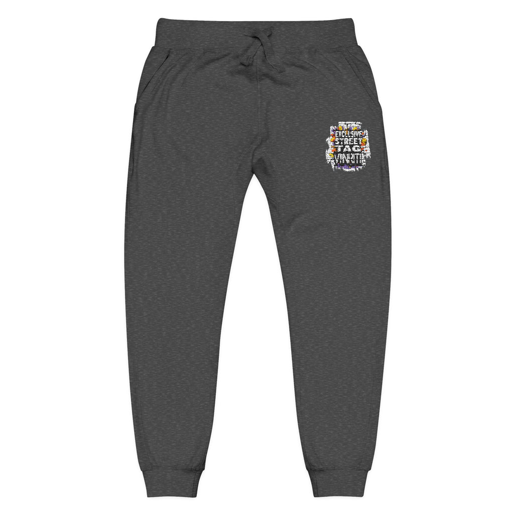Viinriti Embroidered l Sweatpants — Cozy White Fleece Joggers