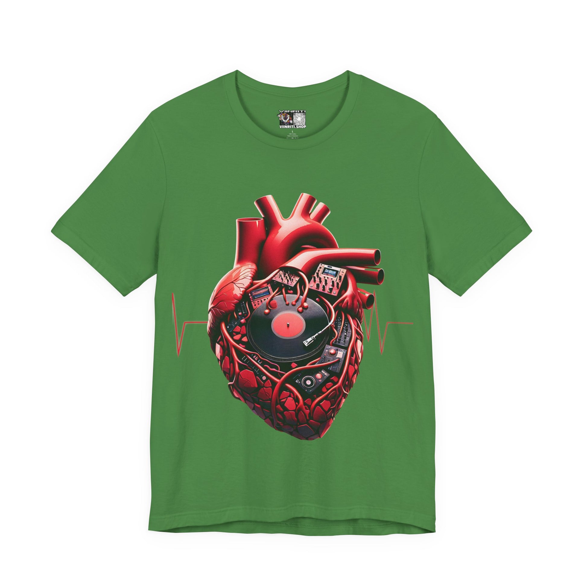 Heart Beat Vinyl Tee — Anatomical Heart Record T-Shirt