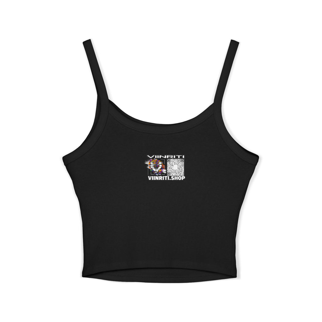 Cosmic Girl  Crop Tank Top — Abstract Galaxy Face Art