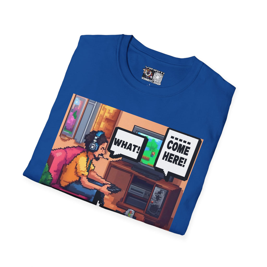 Gamer Comic T-Shirt — “I’m Trying to Play the Game” Pixel Art Tee