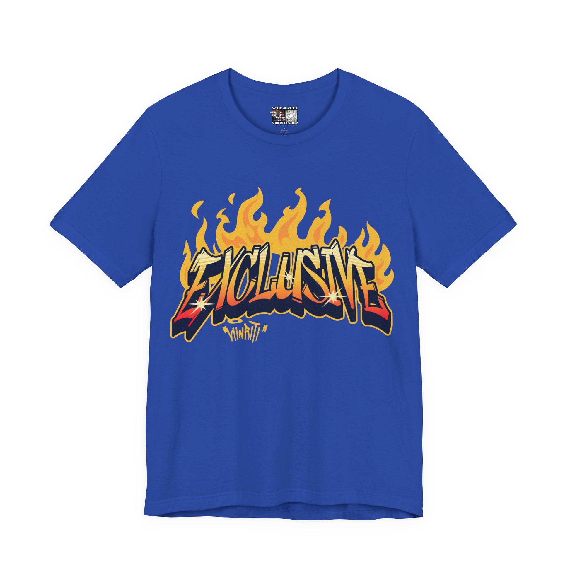 VIINRITI- 'Exclusive' Flame Graphic Streetwear T‑Shirt