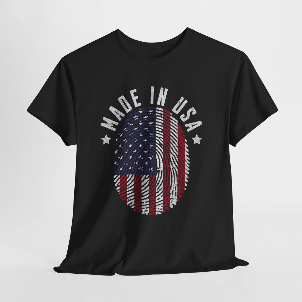 "Patriotic Unisex Heavy Cotton Tee | Made in USA T-Shirt, Graphic Tee for Independence Day, Casual Wear, Gift Idea, American Pride
