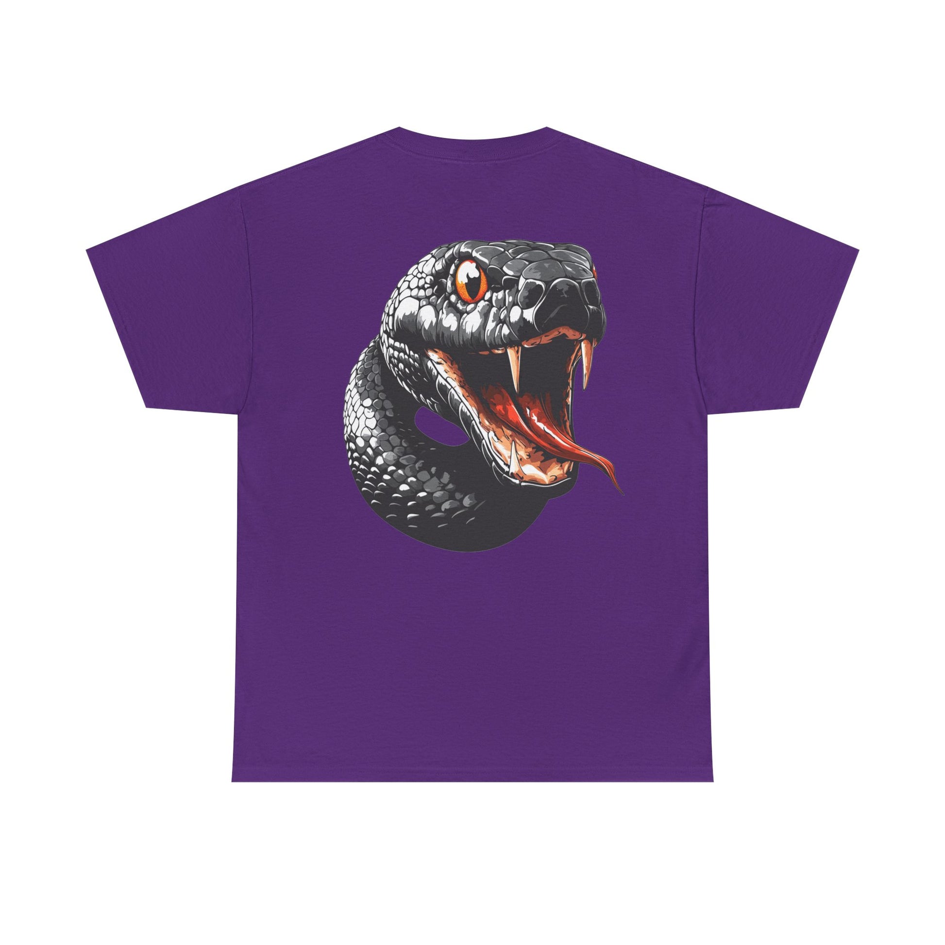 """"VIINRITI Snake Head Graphic Tee — Fierce Black Snake Illustration T-Shirt
