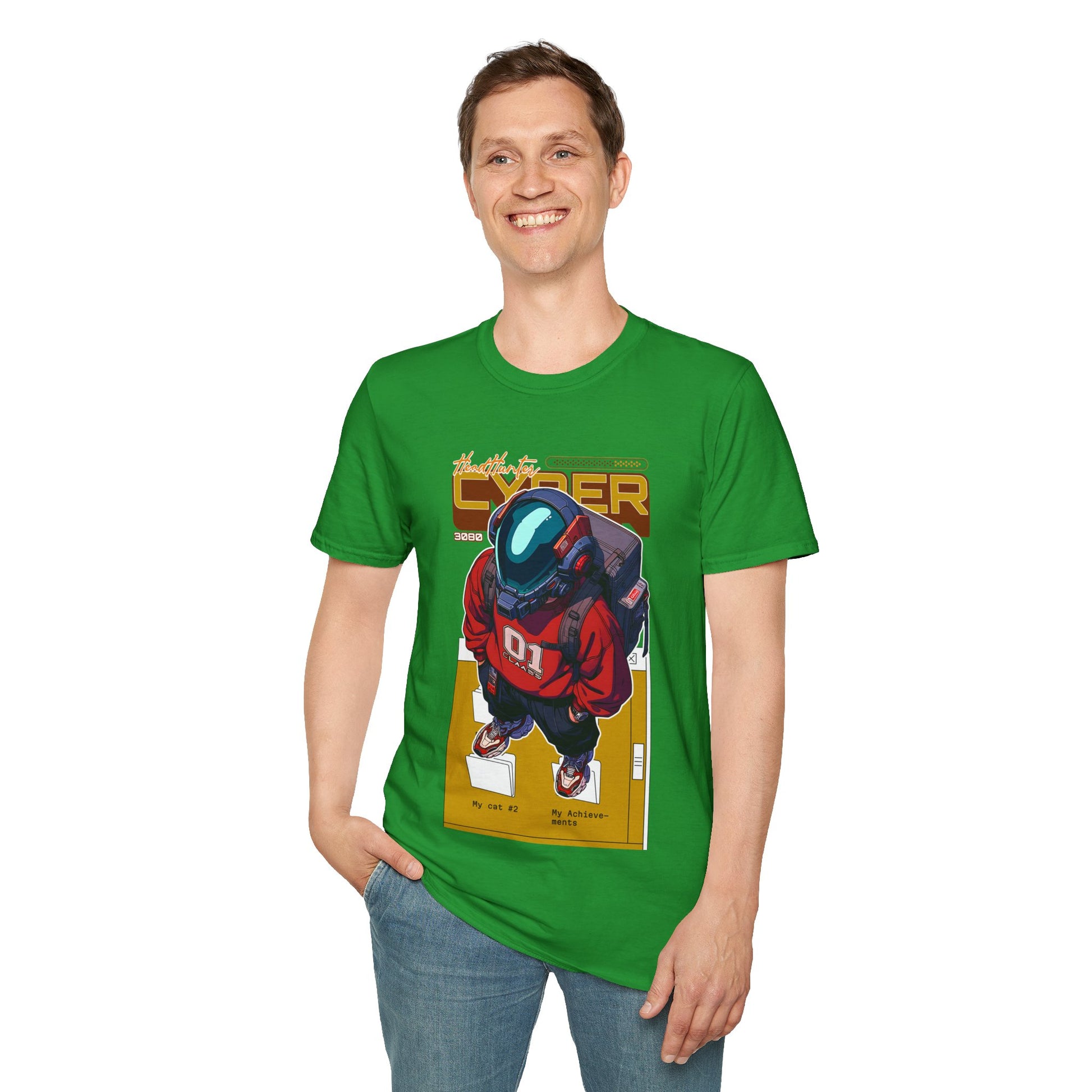 Cyber Astronaut Graphic T-Shirt — Futuristic Streetwear Tee
