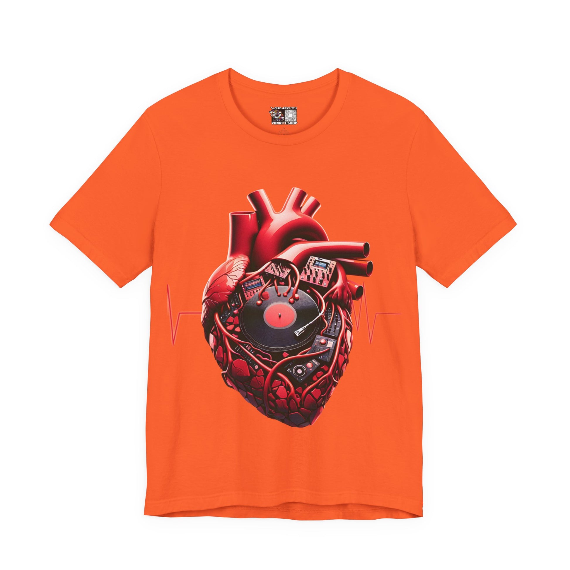 Heart Beat Vinyl Tee — Anatomical Heart Record T-Shirt