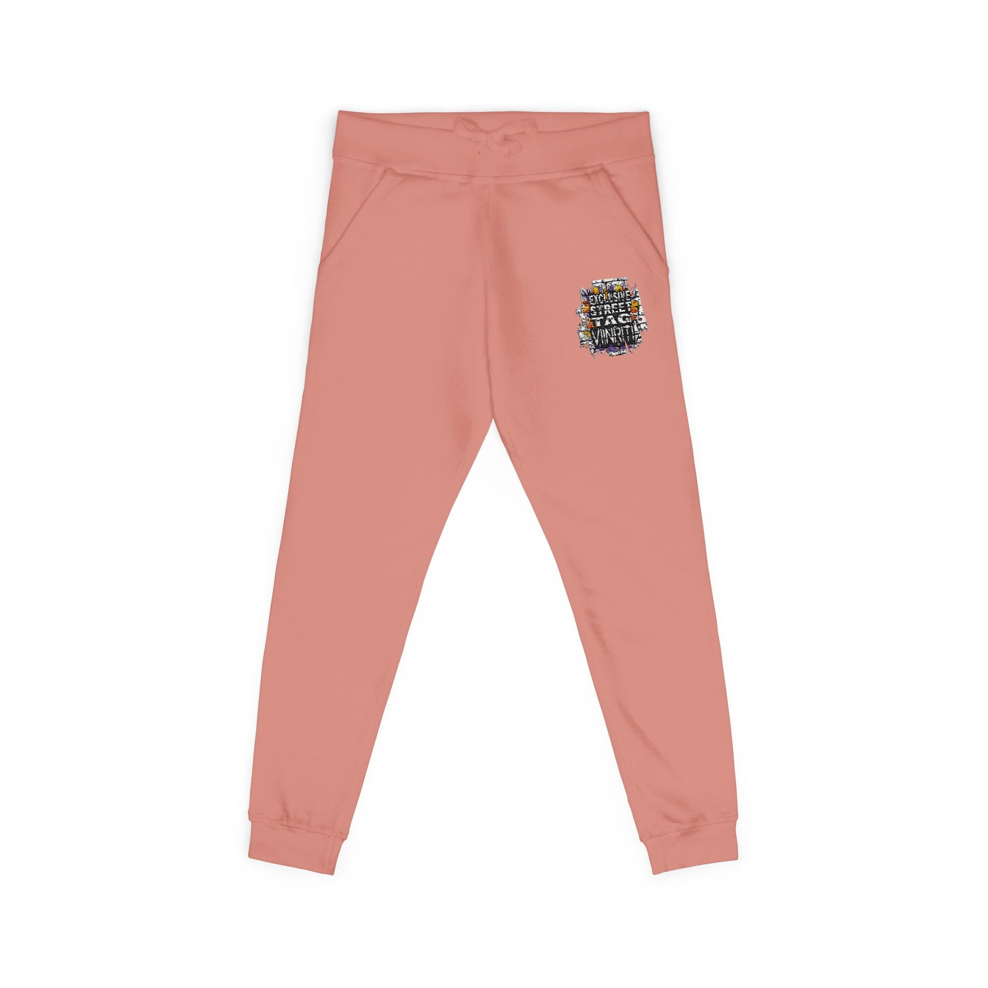 Viinriti Embroidered l Sweatpants — Cozy White Fleece Joggers