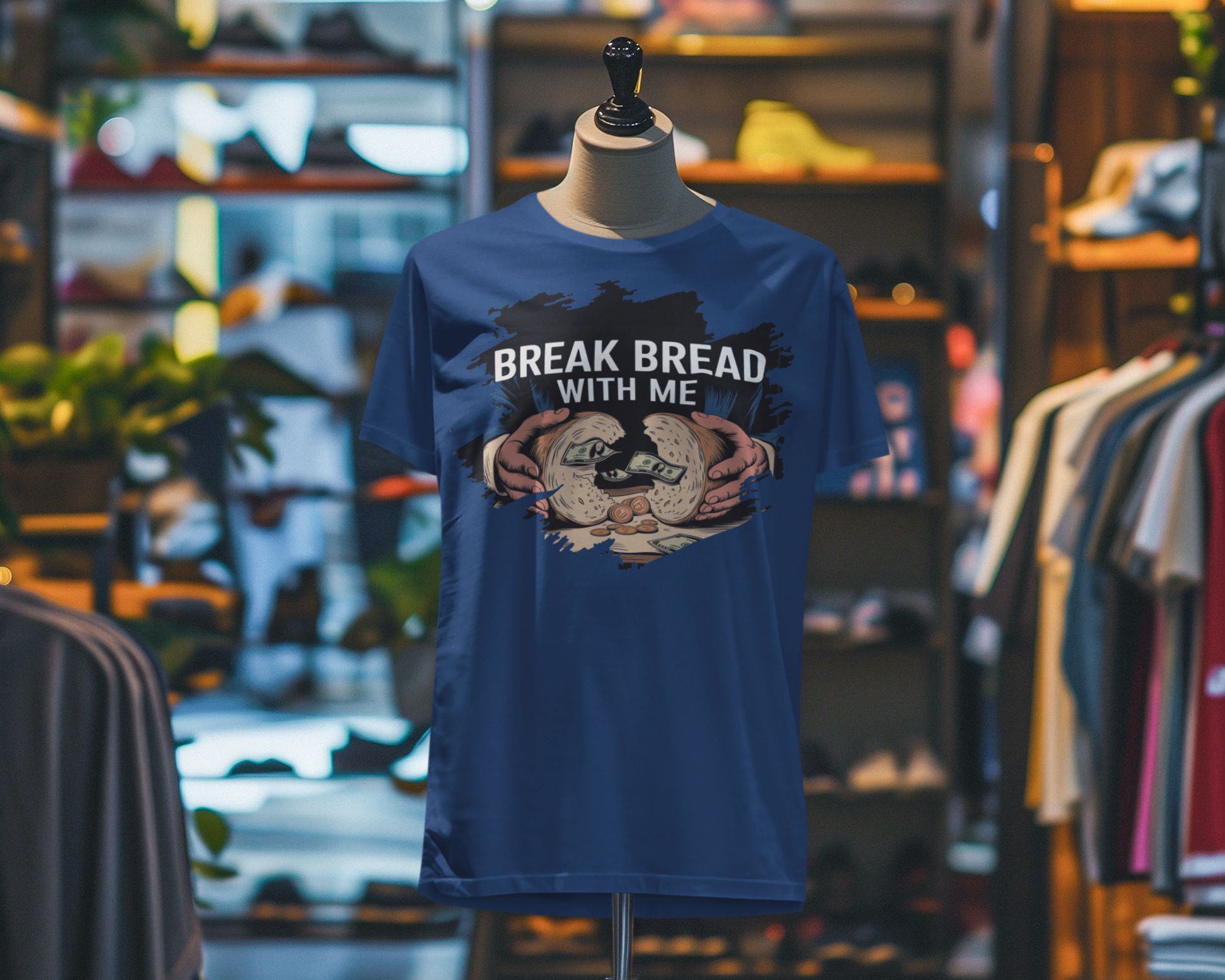 Break Bread With Me Unisex Short Sleeve Tee - Fun Graphic T-Shirt