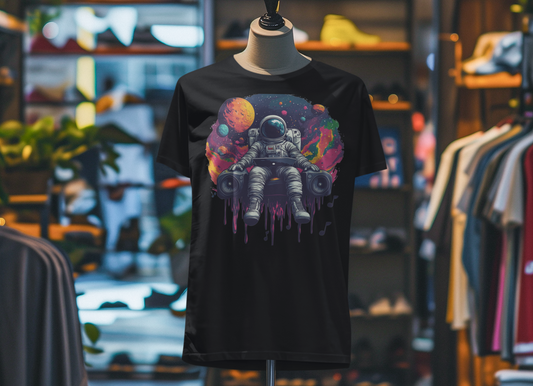 "Cosmic Beats Astronaut Tee - Unisex Short Sleeve T-Shirt