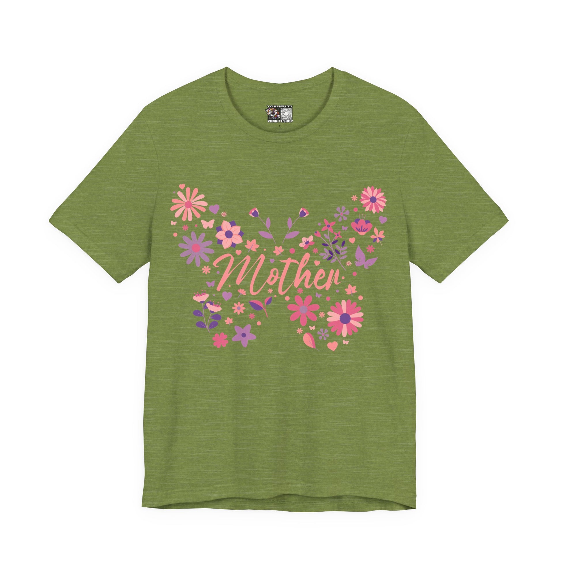 Butterfly Mother T-Shirt,Tee for Mom, Floral Gift, Birthday Present, Mother's Day Apparel, Cute Butterfly Design