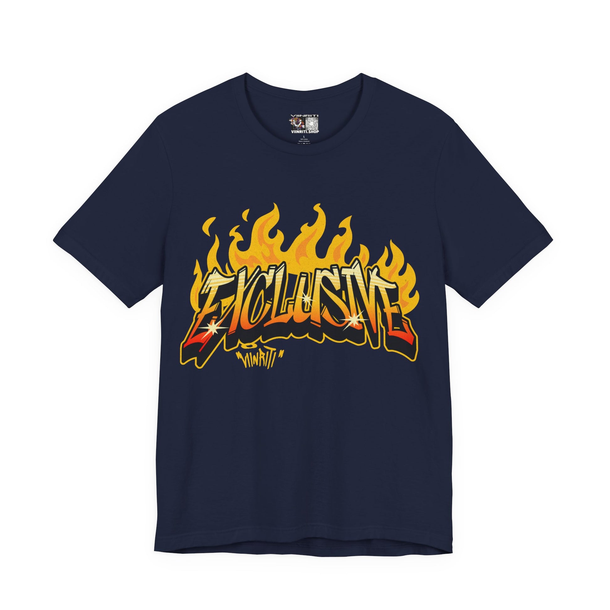 VIINRITI- 'Exclusive' Flame Graphic Streetwear T‑Shirt