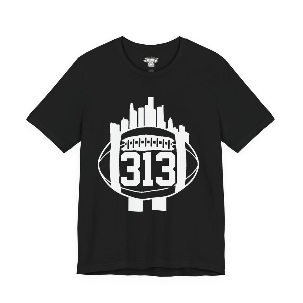 Detroit 313 Football Skyline T-Shirt