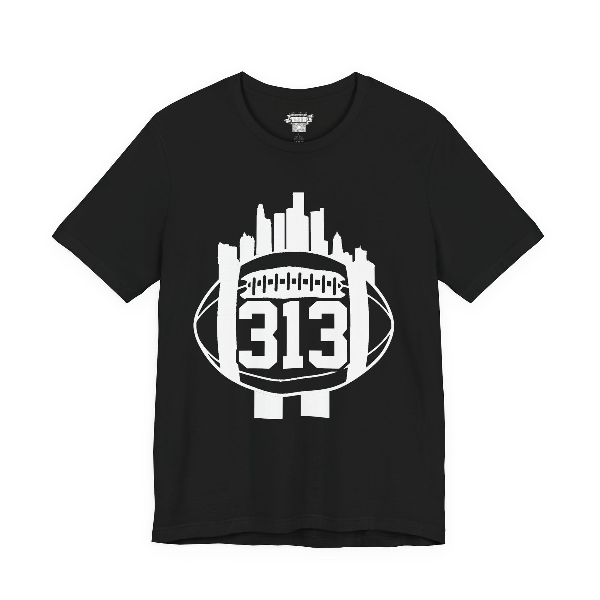 Detroit 313 Football Skyline T-Shirt