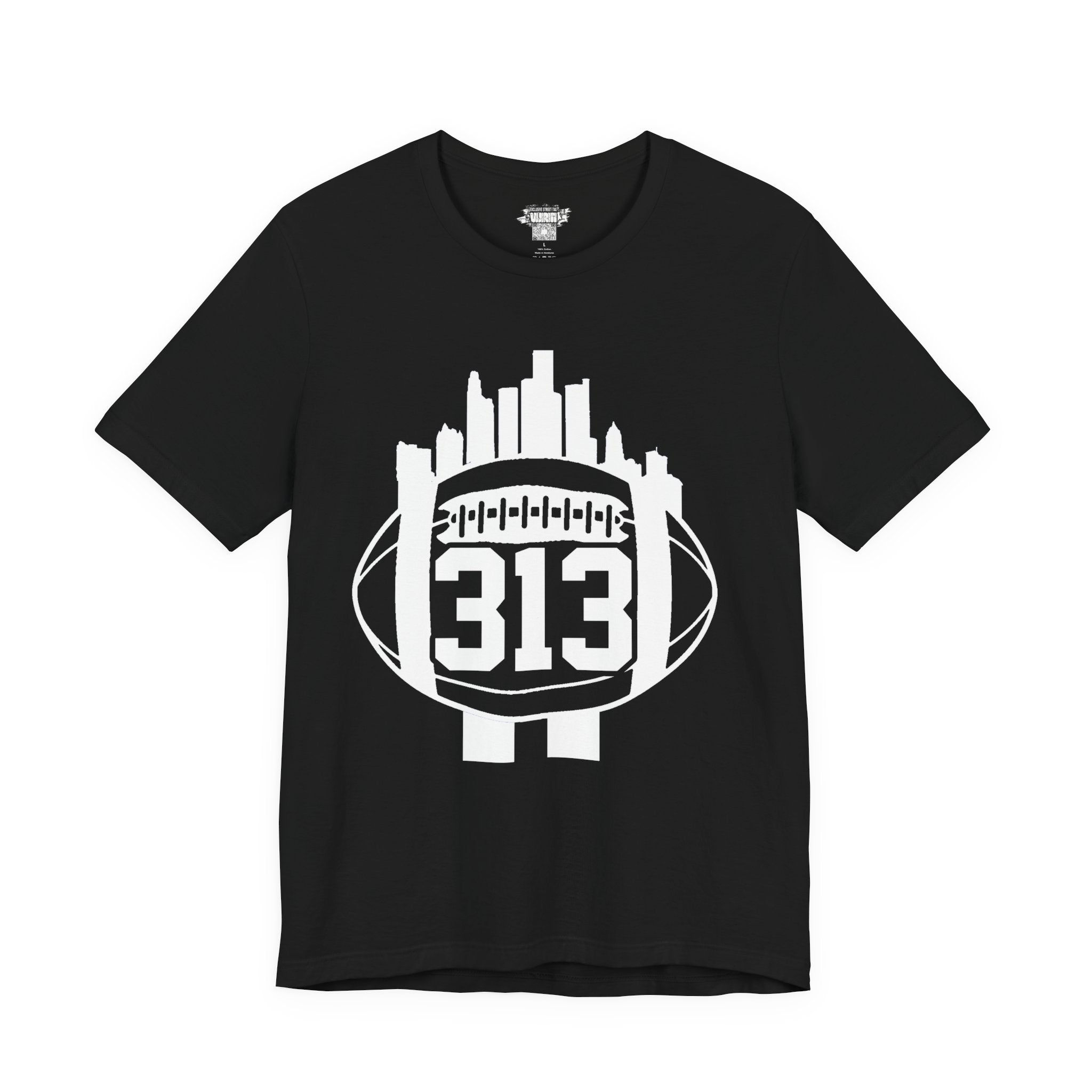 Detroit 313 Football Skyline T-Shirt