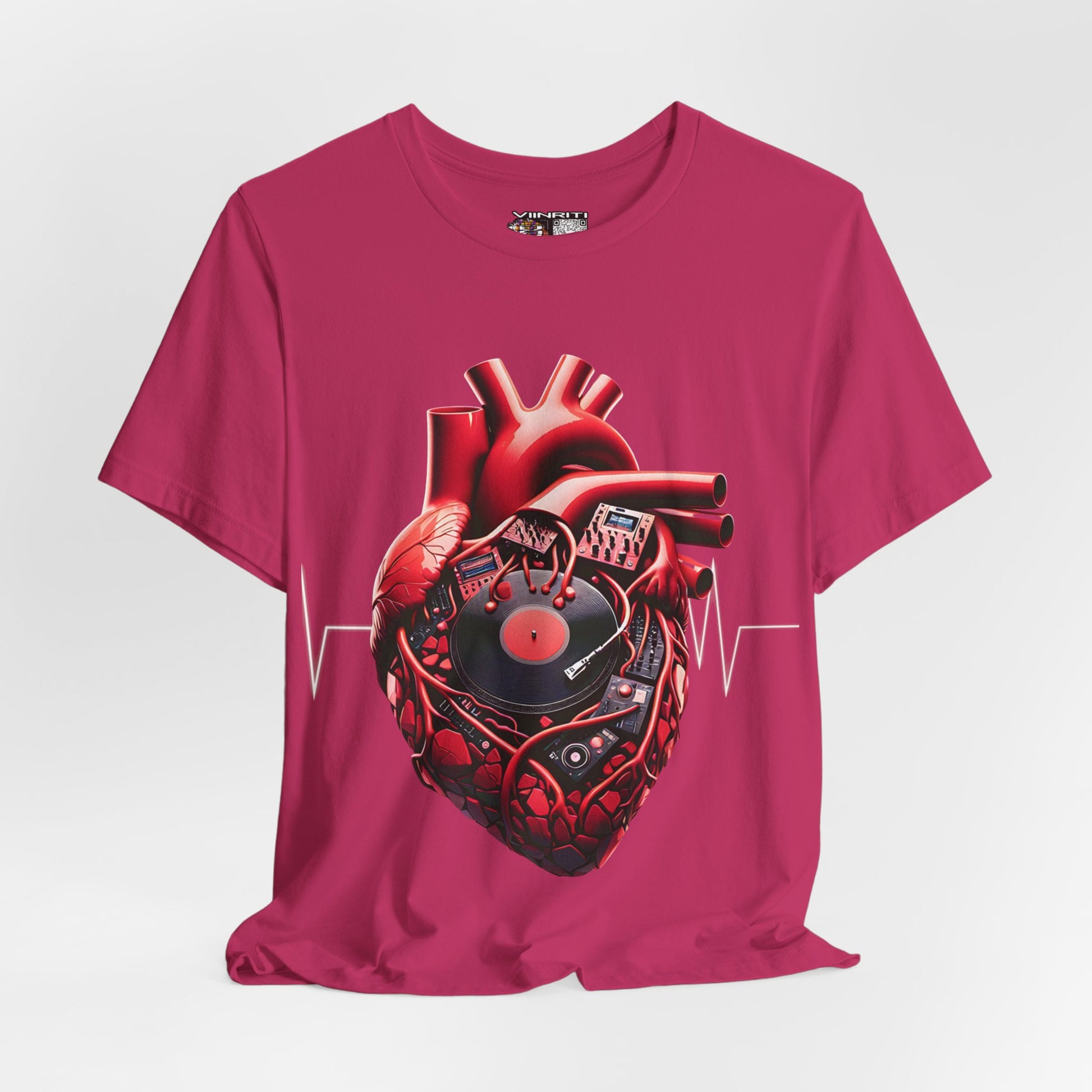 Heart Beat Vinyl Tee — Anatomical Heart Record T-Shirt