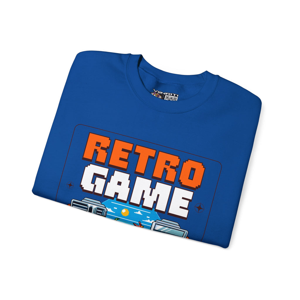 Retro Game Sweatshirt — Vintage 8-Bit Arcade Graphic Crewneck