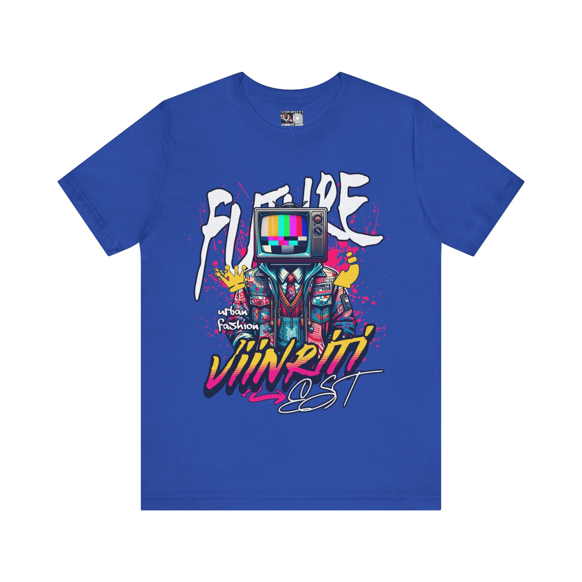 """"" VIINRITI  EXCLUSIVE Retro TV Robot Graphic Tee — "Vibe In Reset" Streetwear T-Shirt