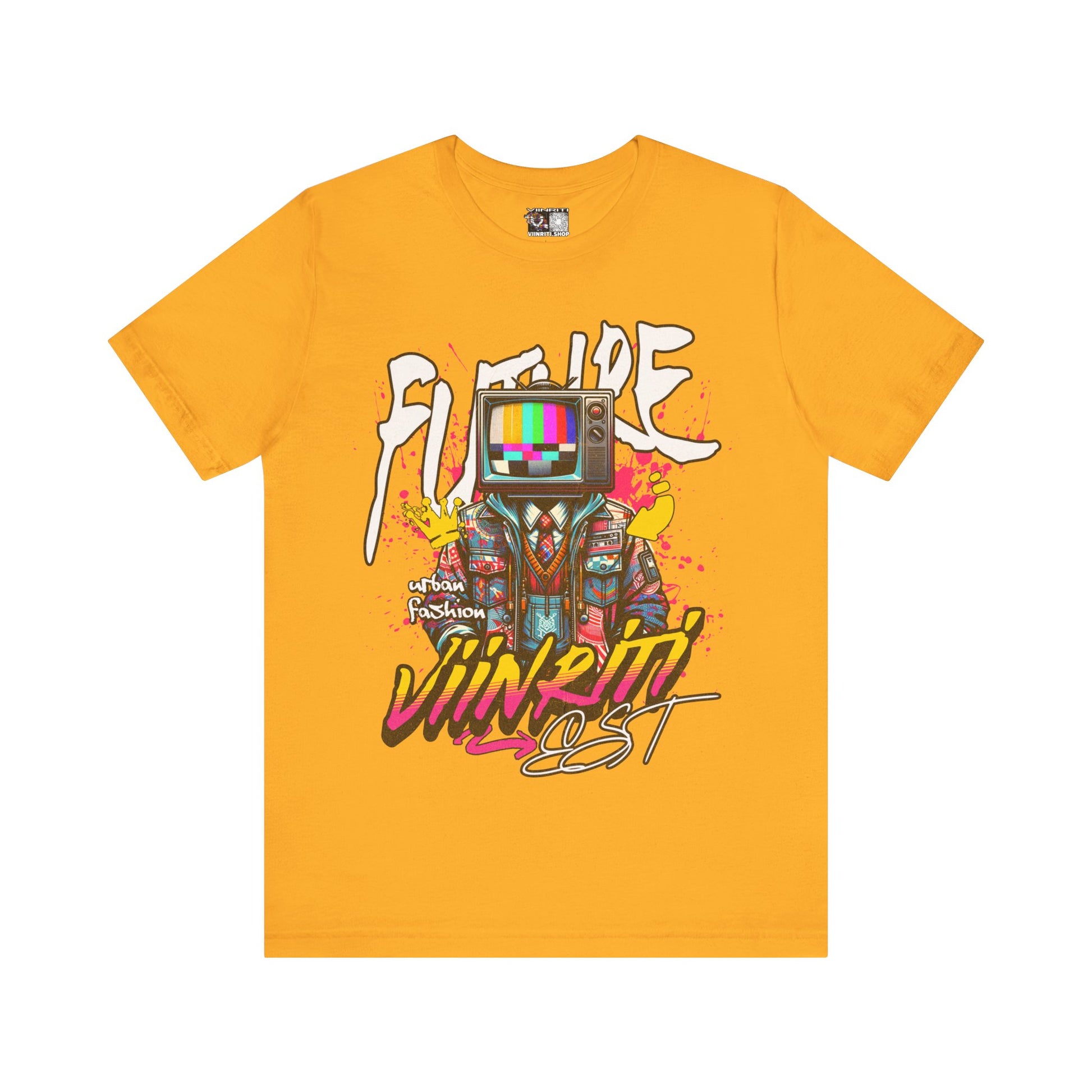 """"" VIINRITI  EXCLUSIVE Retro TV Robot Graphic Tee — "Vibe In Reset" Streetwear T-Shirt