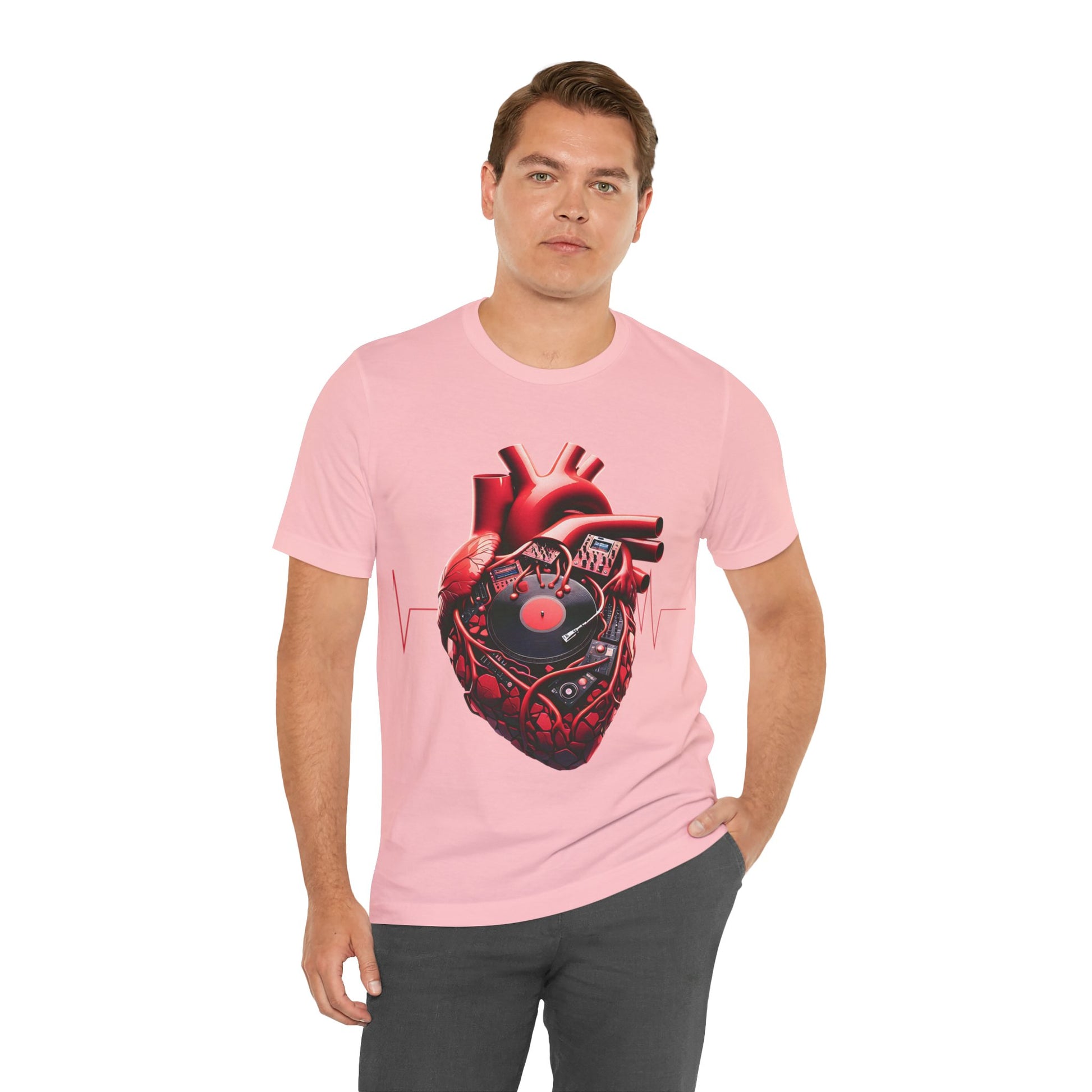 Heart Beat Vinyl Tee — Anatomical Heart Record T-Shirt