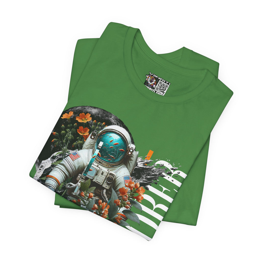 Astronaut Floral Tee — Space Explorer Graphic T-Shirt