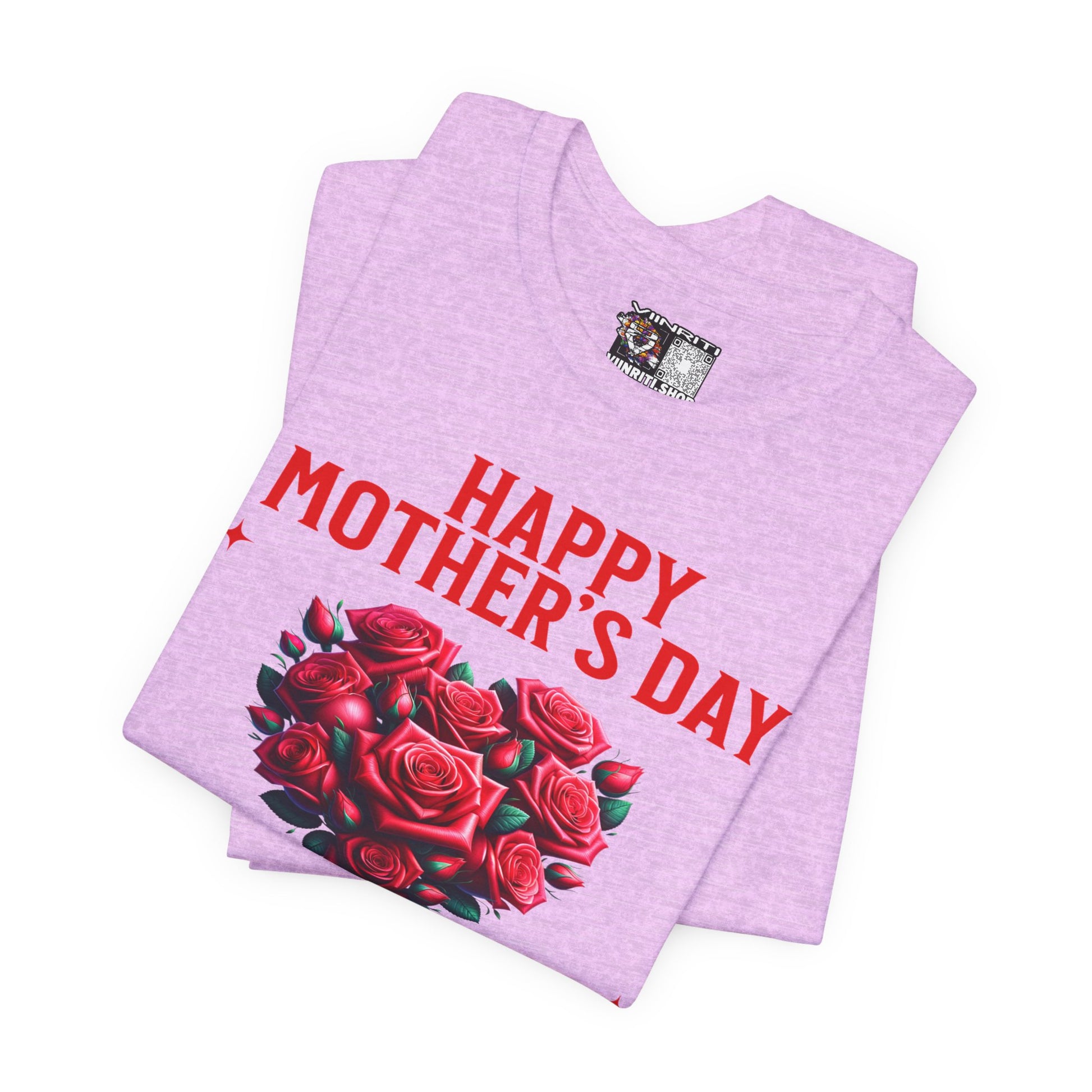 Mother's Day Rose Heart Tee — Personalized "Happy Mother's Day" Shirt