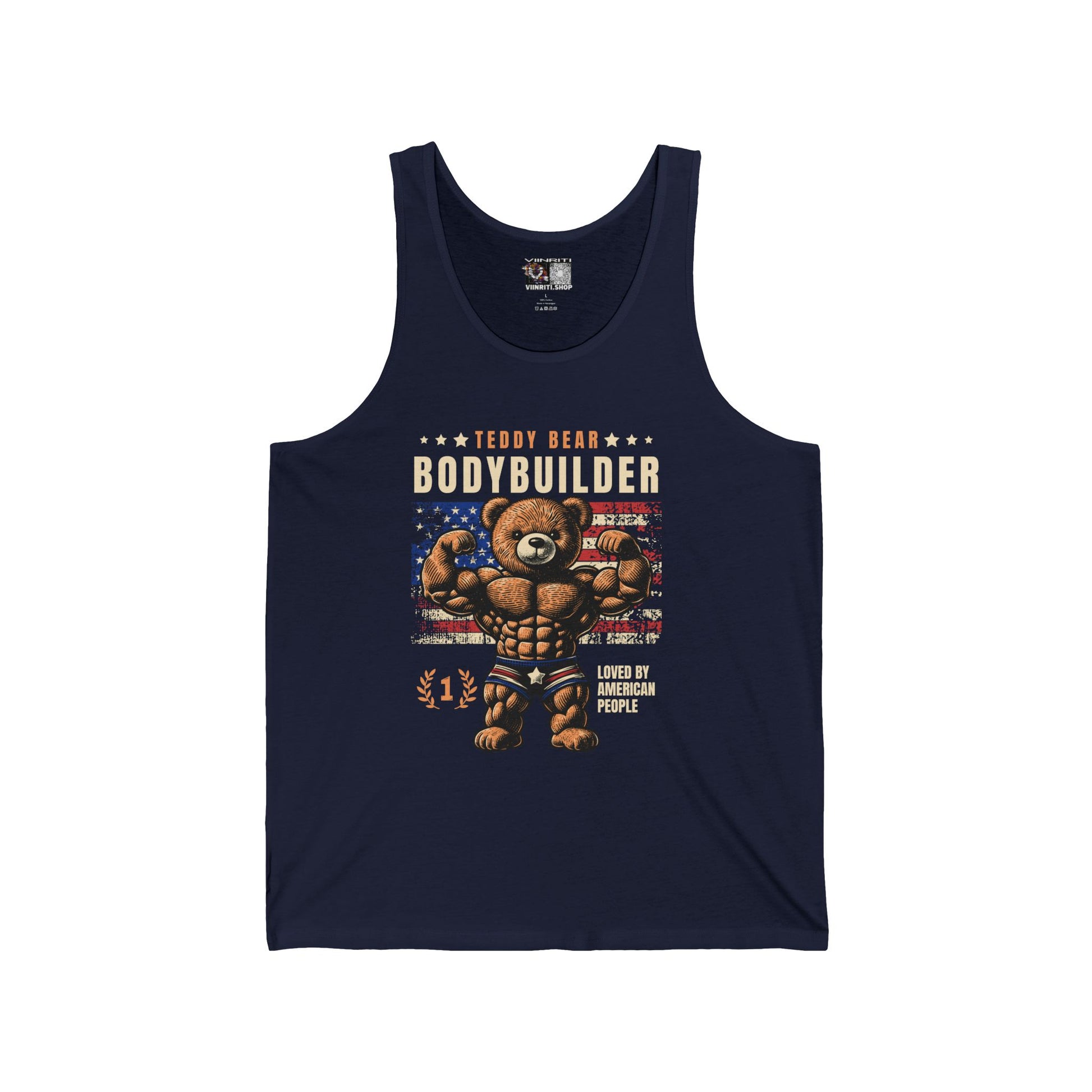 Bodybuilder Bear Tank Top — Funny Muscle Teddy Gym Tank