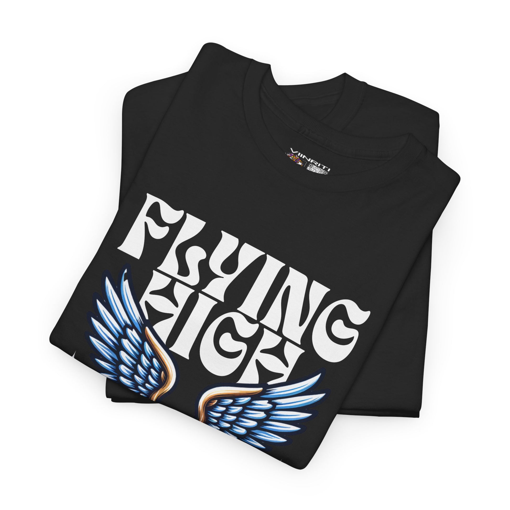 ""Flying High Knowledge T-Shirt — Vintage Winged Book Graphic Tee