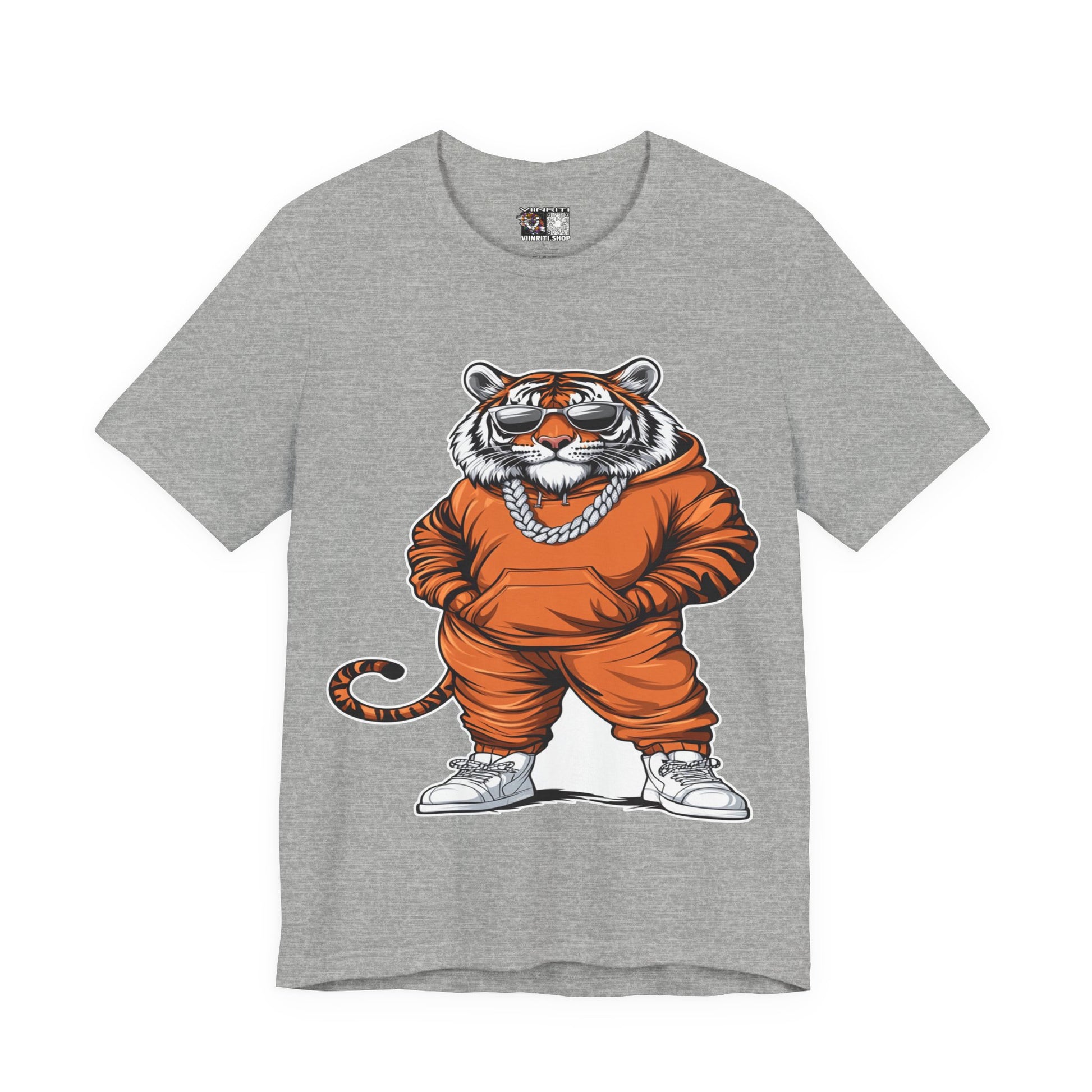 Tiger Streetwear T-Shirt — Cool Cartoon Tiger in Tracksuit Graphic Tee