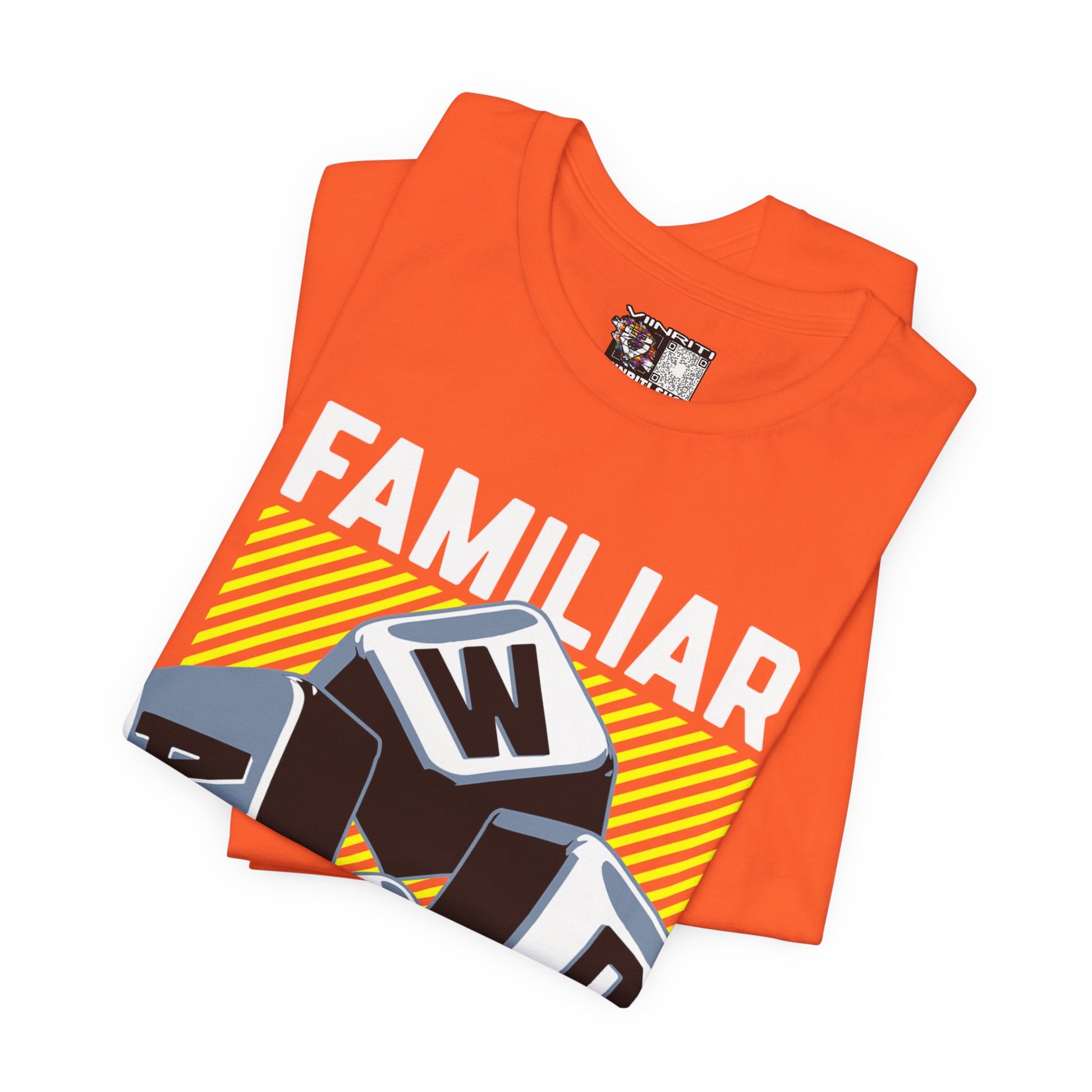 ""Gamer WASD Keys T‑Shirt — "Familiar to Gamers" Retro Keycap Tee